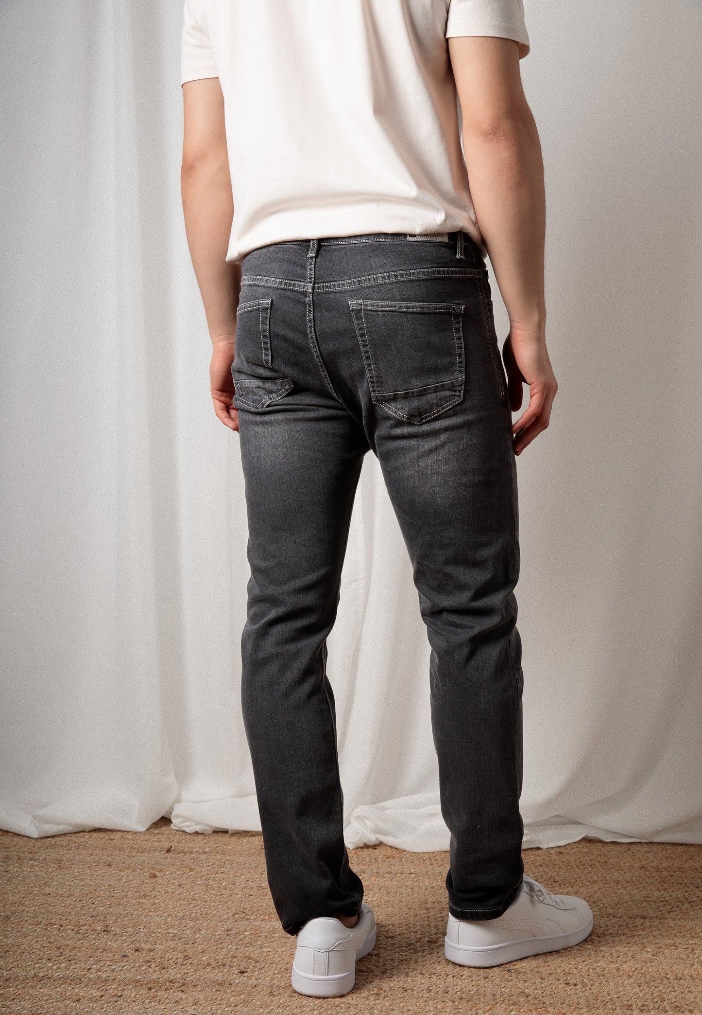 BENNY Slim Fit Herrenjeans (Grau/Schwarz)