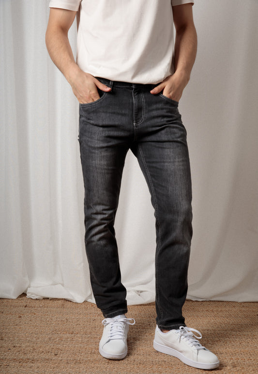 BENNY Slim Fit Herrenjeans (Grau/Schwarz)
